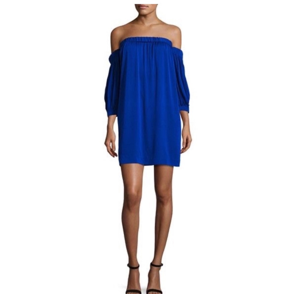 Milly Elegant Blue Off-Shoulder Dress size small